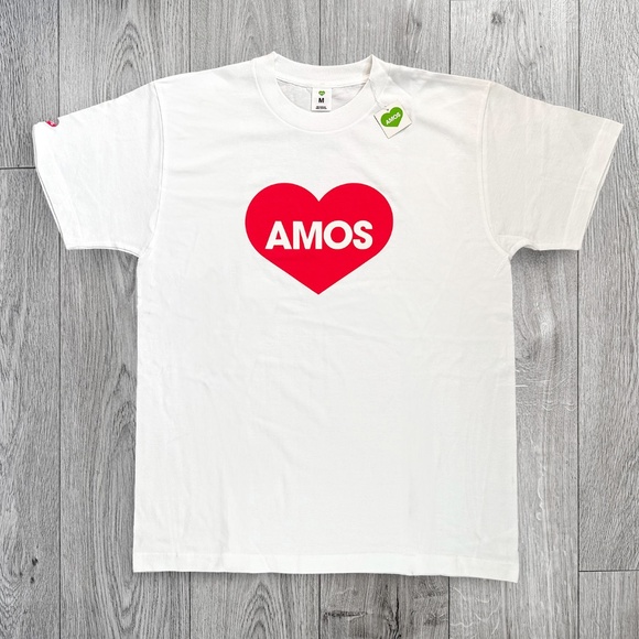 James Jarvis x Amos Toys “Logo” T-Shirt White Size Medium DS Silas Rare Vintage